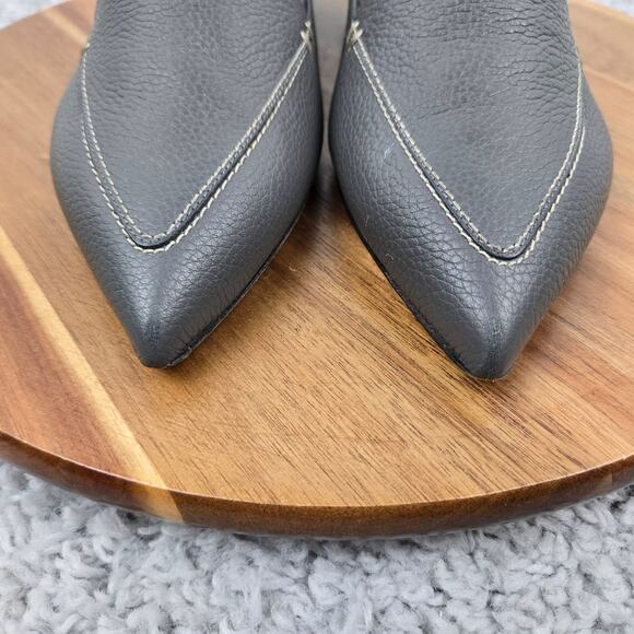 M. Gemi The Stellato Gray Leather Slip On Casual Daily Loafer Flats Women 40 - Picture 6 of 13